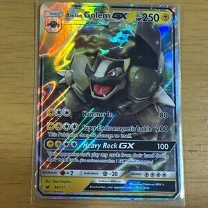 Pokémon Alolan Golem GX Card - SM - Crimson Invasion (SM04)